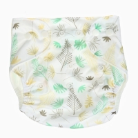 Набор многоразовых подгузников &laquo;Листья&raquo;, 3-8 кг, цвет белый, коричневый, 2 шт., Крошка Я