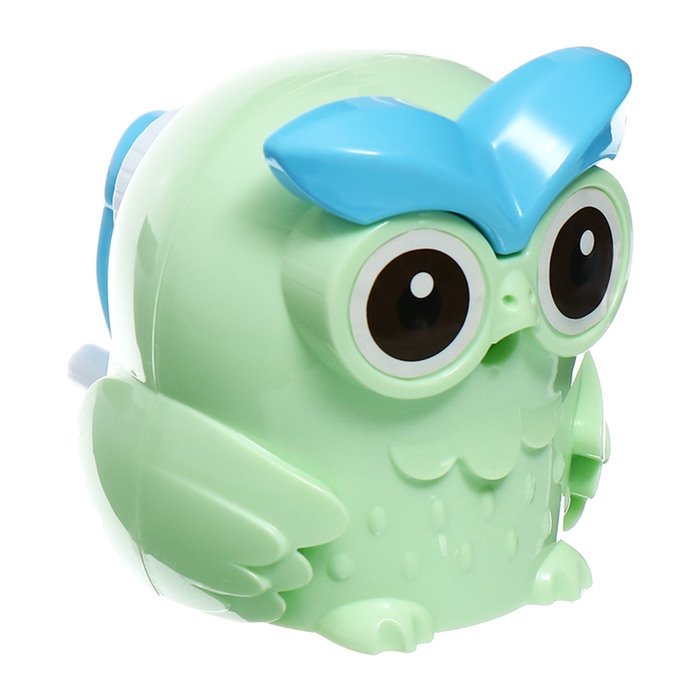 Точилка механическая с контейнером Сова Светло-зеленая Точилка механическая с контейнером Сова Светло-зеленая