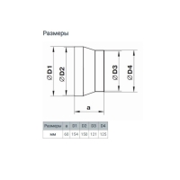 Редуктор ZEIN, вентиляционный, d=125/150 мм, центральный