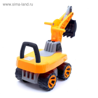 Толокар &laquo;Экскаватор&raquo;, подвижный ковш, световые и звуковые эффекты, цвет оранжевый