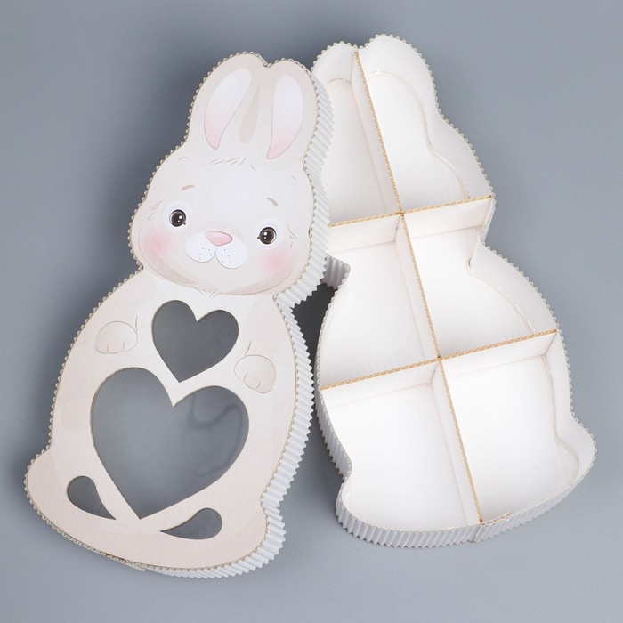 Коробка подарочная, кондитерская упаковка «Зайчик», 13 х 26 х 5 см Коробка подарочная, кондитерская упаковка «Зайчик», 13 х 26 х 5 см