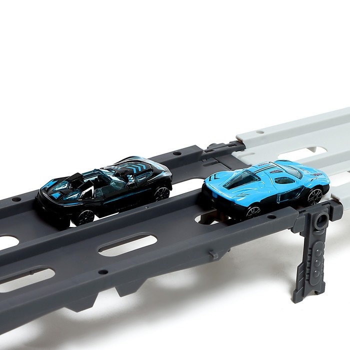 Парковка 2 в 1 Truck, 6 машинок, трансформируется в автотрек, звук, цвет синий Парковка 2 в 1 Truck, 6 машинок, трансформируется в автотрек, звук, цвет синий