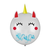 Шар латексный 18" "Единорог", 1 шт., наклейки, перья Шар латексный 18" "Единорог", 1 шт., наклейки, перья