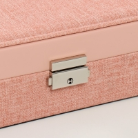 Шкатулка кожзам для украшений "Розовая" комбинированная 26,7х18,5х7,5 см Шкатулка кожзам для украшений "Розовая" комбинированная 26,7х18,5х7,5 см