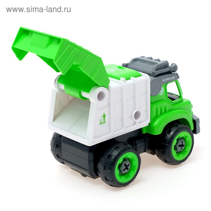 Конструктор винтовой &laquo;Мусоровоз&raquo;, с электр. шуруповертом, р/у, 27 деталей