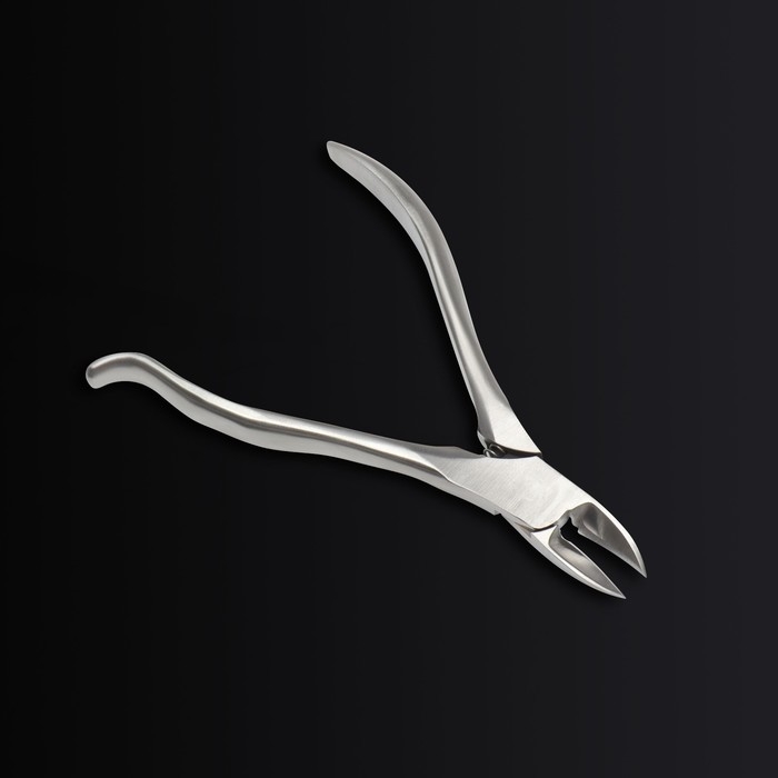 Кусачки педикюрные «Premium», скрытая пружина, изогнутая ручка, 12,5 см, длина лезвия - 17 мм, цвет серебристый Кусачки педикюрные «Premium», скрытая пружина, изогнутая ручка, 12,5 см, длина лезвия - 17 мм, цвет серебристый