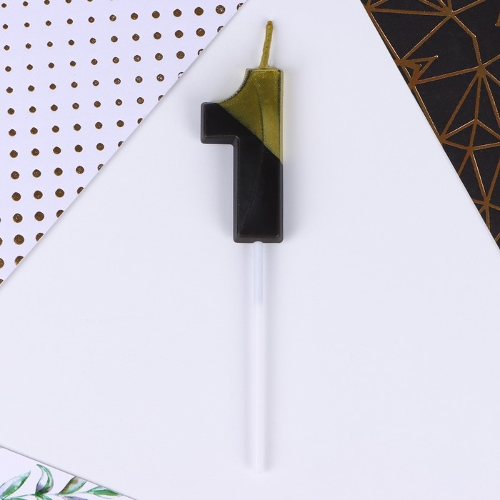 Свеча для торта, цифра &laquo;1&raquo;, 11,5 х 2,3 см