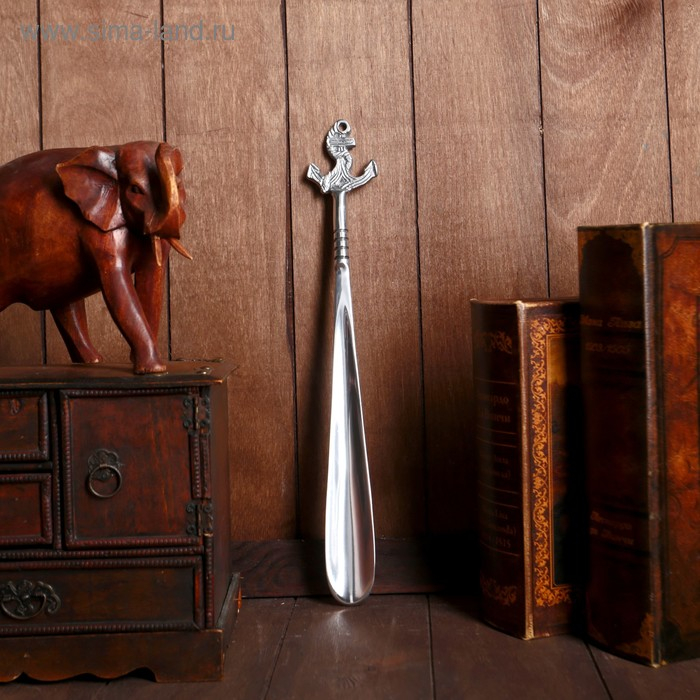 Ложка для обуви Ложка для обуви "Якорь" алюминий 38х5,5х1 см