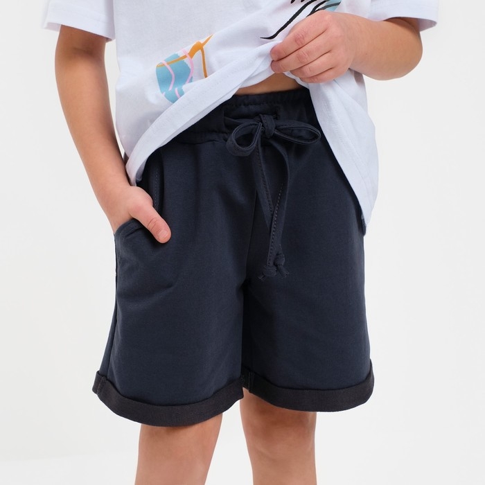 Шорты для мальчика MINAKU цвет графит, рост 134