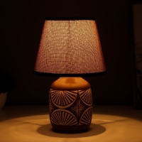 Настольная лампа "Маргарет" Е14 40Вт коричневый 17х17х27см