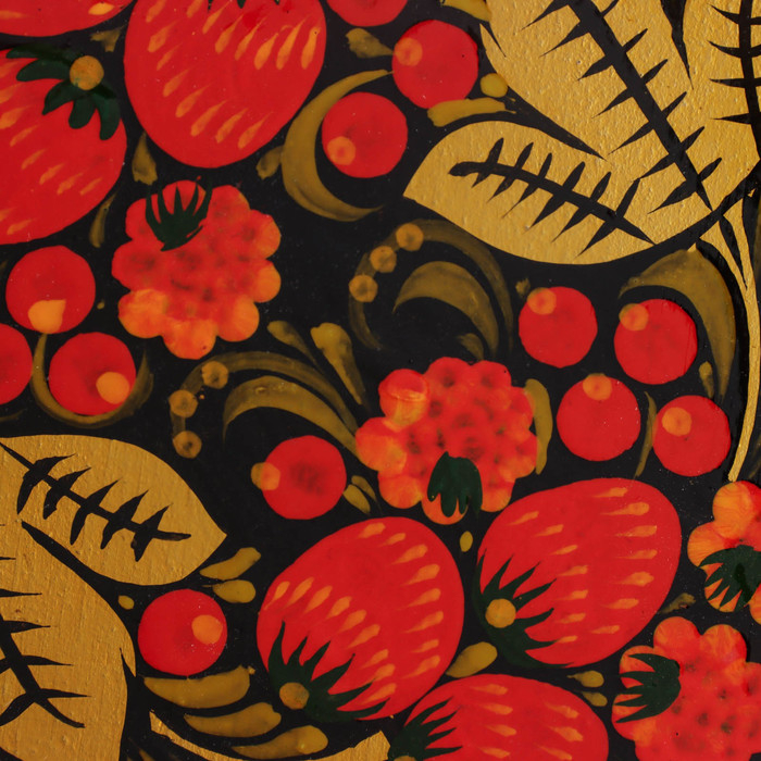 Доска разделочная &laquo;Лимонница&raquo;, хохлома