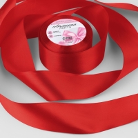 Лента атласная, 50 мм &times; 23 &plusmn; 1 м, цвет красный №26