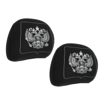 Чехлы на подголовник TORSO "Герб", черные, текстиль, набор 2 шт Чехлы на подголовник TORSO "Герб", черные, текстиль, набор 2 шт