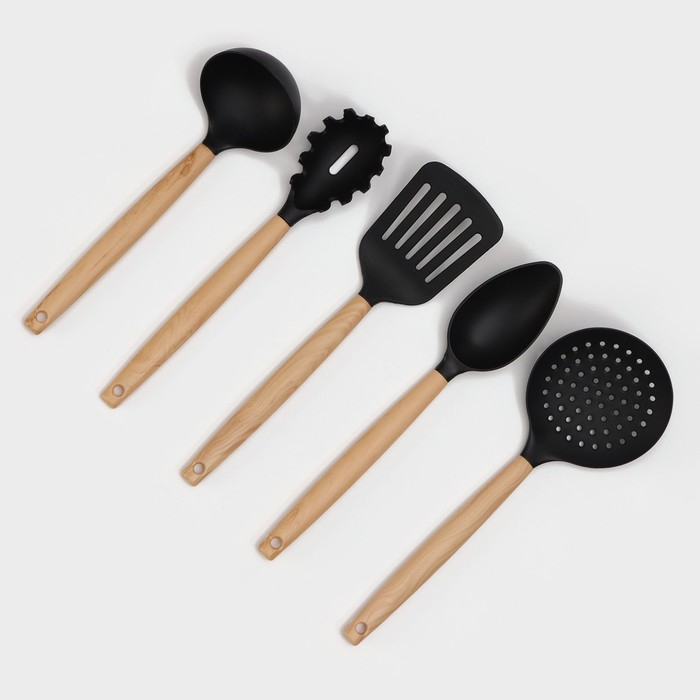 Набор кухонных принадлежностей Доляна &laquo;Брауни&raquo;, 5 предметов, нейлон