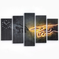 Часы-картина настенные модульные "Руки", бесшумные, 80 х 140 см