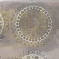 Клеёнка на стол &laquo;Солнце&raquo;, на тканевой основе, рулон 20 метров, ширина 137 см, толщина 0,22 мм, цвет золотой