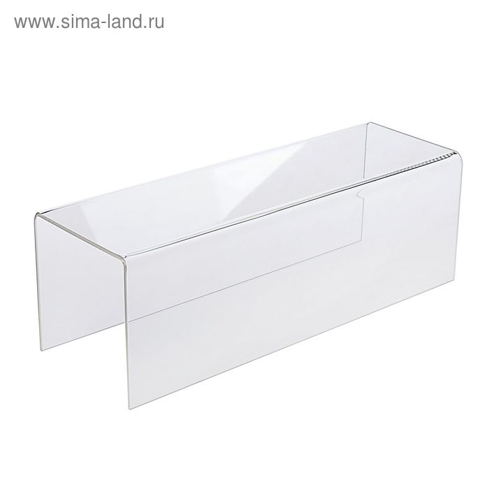 Ступенька одинарная 30&times;10&times;10 см, оргстекло 2 мм, В ЗАЩИТНОЙ ПЛЁНКЕ