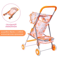 Коляска летняя для кукол &laquo;Лисички&raquo;, металлический каркас