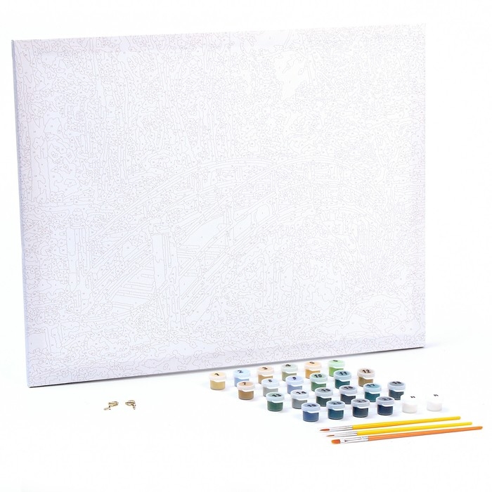 Картина по номерам «Мостик в саду», холст на подрамнике, 40 × 50 см Картина по номерам «Мостик в саду», холст на подрамнике, 40 × 50 см