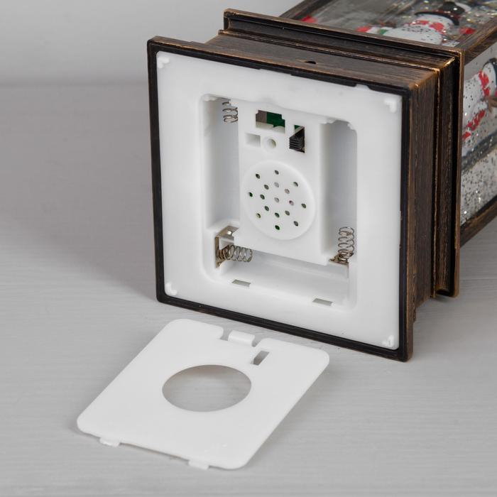 Светодиодная фигура &laquo;Дед Мороз и заяц&raquo; 10.5 &times; 27 &times; 10.5 см, пластик, батарейки ААх3 (не в комплекте), USB, свечение тёплое белое