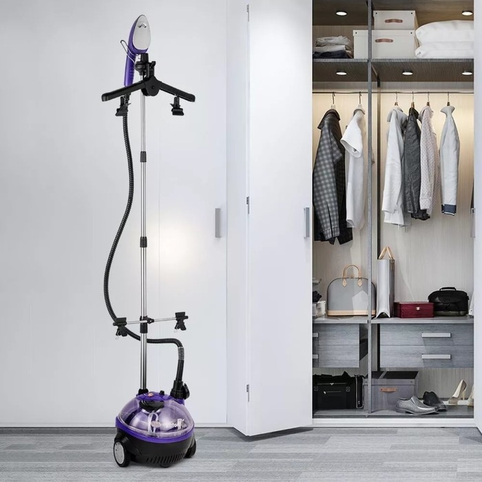 Отпариватель KT-9133, напольный, 1580 Вт, 1800 мл, 70 г/мин, &laquo;3 в 1&raquo;, фиолетовый