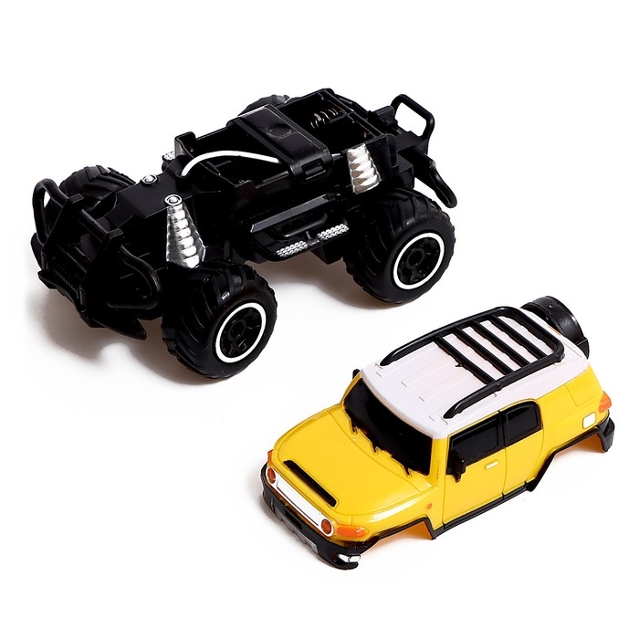 Джип радиоуправляемый &laquo;Крузер&raquo;, работает от батареек, цвет жёлтый