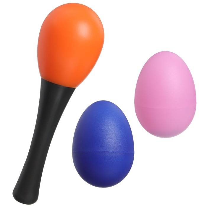Набор погремушек «Перкуссионный маракас, 2 яичка», шейкеры, цвет МИКС, Крошка Я Набор погремушек «Перкуссионный маракас, 2 яичка», шейкеры, цвет МИКС, Крошка Я
