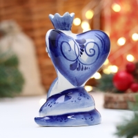 Новый год. Сувенир символ года "Змея с короной", гжель Новый год. Сувенир символ года "Змея с короной", гжель