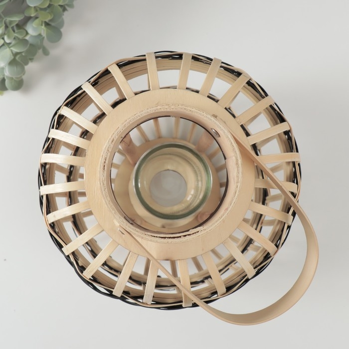 Подсвечник бамбук Подсвечник бамбук "Фонарик. Вертикаль" 32,5х23,5х23,5 см