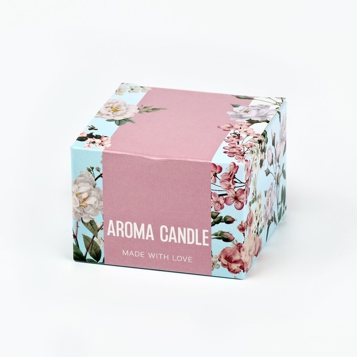 Свеча ароматическая в стекле &laquo;Для ванильного настроения&raquo; с натуральными камнями: ваниль, 6,8 х 5 см.