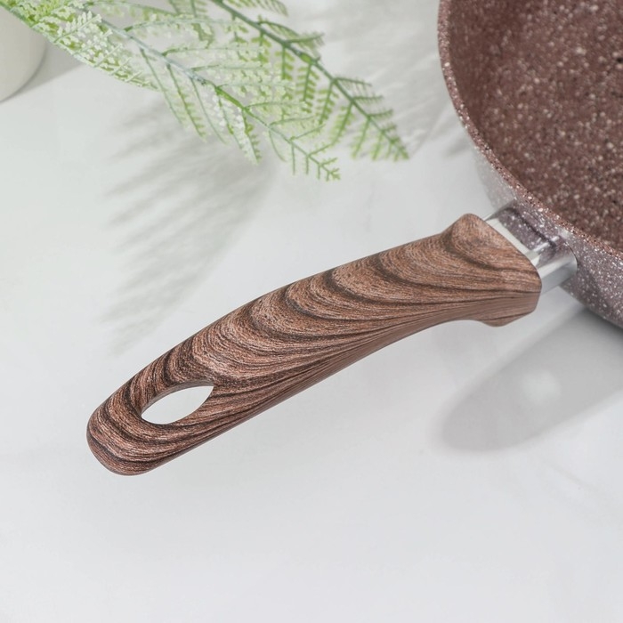 Сковорода Доляна &laquo;Брауни&raquo;, d=26 см, пластиковая ручка, антипригарное покрытие, индукция