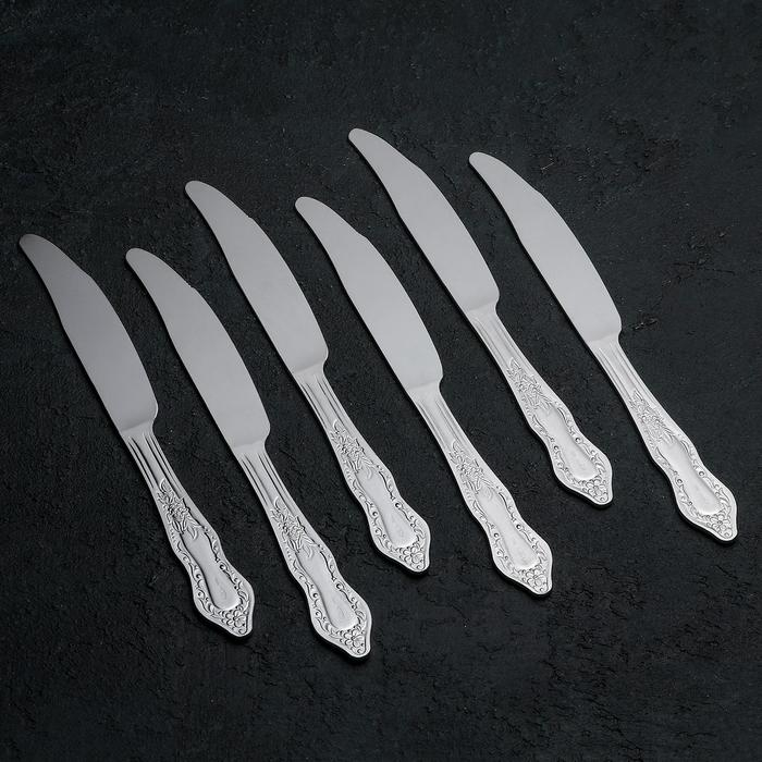 Набор столовых приборов &laquo;Славяна&raquo;, 24 предмета, толщина 1.2 мм, цвет серебряный