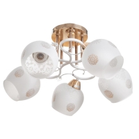 Люстра "Оливия" 5х60Вт Е27 Золото, белый 52х52х28см Люстра "Оливия" 5х60Вт Е27 Золото, белый 52х52х28см