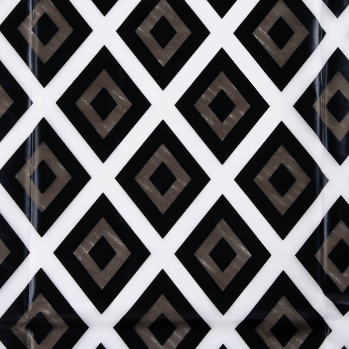 Штора для ванны Доляна &laquo;Ромбы&raquo;, 180&times;180 см, EVA