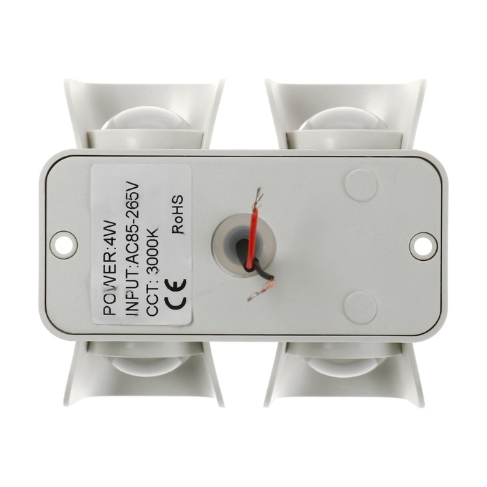 Светильник фасадный &laquo;Элегант&raquo;, FSD-043, 4 Вт, 3000К, 2 луча, IP65, 220 В, пластик, белый