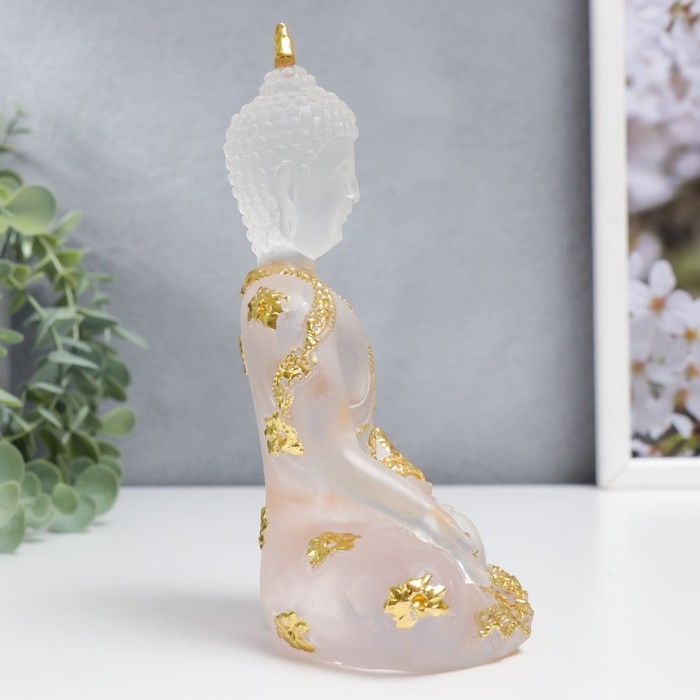 Сувенир полистоун Сувенир полистоун "Будда Варада Мудра - приветствие" прозрачный 17х10х7 см