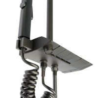 Душевая система ZEIN Z3685, верхняя и ручная лейка, ПВХ шланг, гигиенический набор, графит Душевая система ZEIN Z3685, верхняя и ручная лейка, ПВХ шланг, гигиенический набор, графит