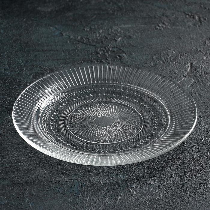 Тарелка десертная стеклянная «Луиз», d=19 см Тарелка десертная стеклянная «Луиз», d=19 см