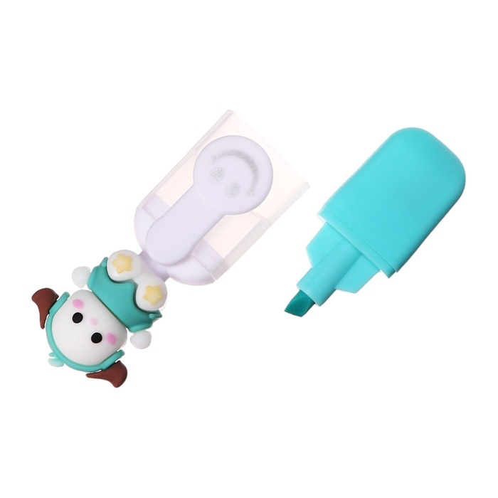 Набор маркеров текстовыделителей 6 штук 6 цветов, в пенале на молнии Милашка Набор маркеров текстовыделителей 6 штук 6 цветов, в пенале на молнии Милашка