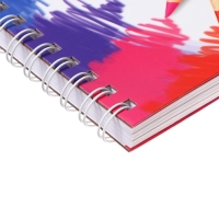 Скетчбук А5, 80 листов на гребне по длинной стороне "Цвета", твёрдая обложка, блок 100 г/м&sup2;