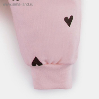 Комплект: толстовка и брюки Крошка Я "Сердечки", розовый, рост 62-68 см Комплект: толстовка и брюки Крошка Я "Сердечки", розовый, рост 62-68 см