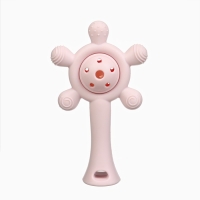 Прорезыватель силиконовый с погремушкой &laquo;Малыш&raquo;, цвет розовый, Крошка Я