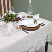 Скатерть Этель &laquo;Ажурная&raquo;, 150 х 220 &plusmn;5 см, п/э