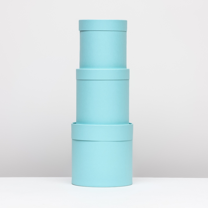 Набор коробок 3 в 1 без окна, аквамарин 21 х 21 - 16 х 16 см Набор коробок 3 в 1 без окна, аквамарин 21 х 21 - 16 х 16 см