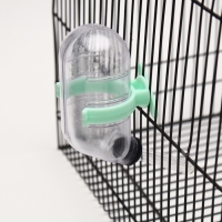 Поилка для грызунов, 60 мл, прозрачная с зелёным креплением Поилка для грызунов, 60 мл, прозрачная с зелёным креплением