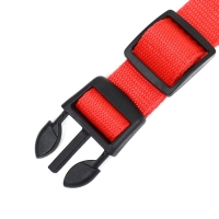 Ошейник с подсветкой Двойная полоса размер L, ОШ 45-52 х 2,5 см, 3 режима свечения красный