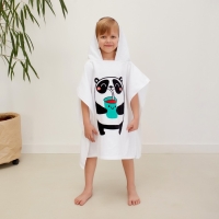 Полотенце-пончо детское махровое Крошка Я &laquo;Панда&raquo; 60х120см, 100% хлопок, 300гр/м2
