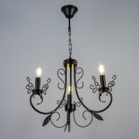 Люстра "Ариэль" 3xE14 40Вт черно-золотой 58х58х40,5-100 см BayerLux Люстра "Ариэль" 3xE14 40Вт черно-золотой 58х58х40,5-100 см BayerLux