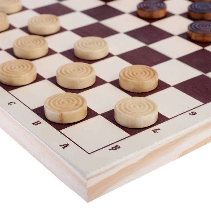 Шашки "Тронк" 30 х 30 см , шашки d-2.7 см