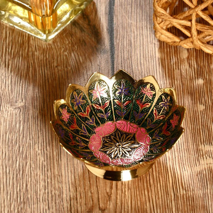 Блюдо латунь Блюдо латунь "Миа" 9,5х9,5х4,5 см